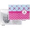 Airplane Theme - for Girls Vinyl Passport Holder - Flat Front and Back