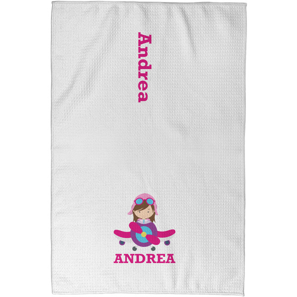 Airplane Theme - for Girls Waffle Towel - Partial Print - Approval Image