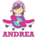 Airplane Theme - for Girls Graphic Decal - Large (Personalized)