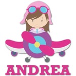 Airplane Theme - for Girls Graphic Decal - Small (Personalized)