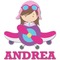 Airplane Theme - for Girls Graphic Decal - Large (Personalized)