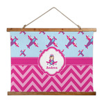 Airplane Theme - for Girls Wall Hanging Tapestry - Wide (Personalized)