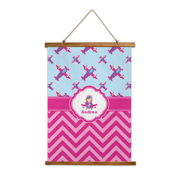 Custom Airplane Theme - for Girls Wall Hanging Tapestry (Personalized)