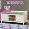Airplane Theme - for Girls Wall Name Decal Above Storage bench