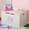 Airplane Theme - for Girls Wall Name & Initial Small on Toy Chest