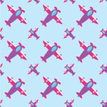 Airplane Theme - for Girls Wallpaper & Surface Covering (Water Activated 24"x 24" Sample)