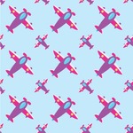 Airplane Theme - for Girls Wallpaper & Surface Covering (Water Activated 24"x 24" Sample)