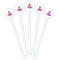 Airplane Theme - for Girls White Plastic 5.5" Stir Stick - Fan View