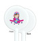 Airplane Theme - for Girls White Plastic 5.5" Stir Stick - Single Sided - Round - Front & Back