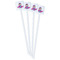 Airplane Theme - for Girls White Plastic Stir Stick - Double Sided - Square - Front