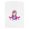 Airplane Theme - for Girls White Treat Bag - Front View