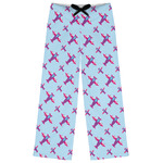 Airplane Theme - for Girls Womens Pajama Pants - L