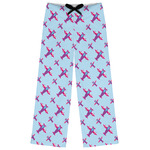 Airplane Theme - for Girls Womens Pajama Pants - S