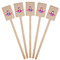 Airplane Theme - for Girls Wooden 6.25" Stir Stick - Rectangular - Fan View
