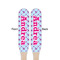 Airplane Theme - for Girls Wooden Food Pick - Paddle - Double Sided - Front & Back