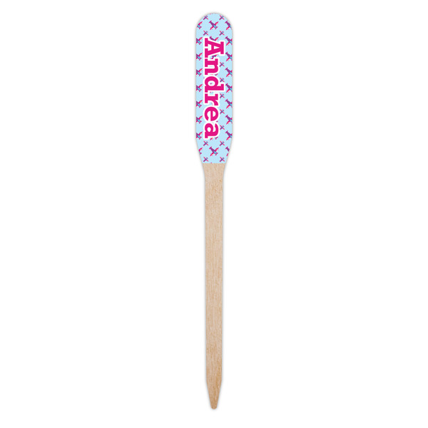 Airplane Theme - for Girls Wooden Food Pick - Paddle - Single Pick