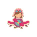 Airplane Theme - for Girls Genuine Maple or Cherry Wood Sticker