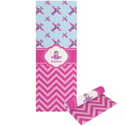 Airplane Theme - for Girls Yoga Mat - Printed Front and Back (Personalized)