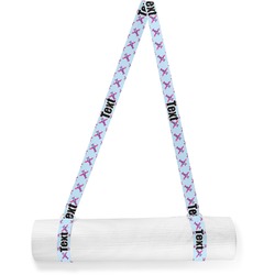 Airplane Theme - for Girls Yoga Mat Strap (Personalized)