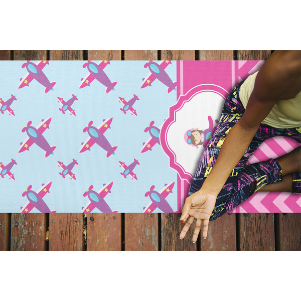 Airplane Theme - for Girls Yoga Mats - LIFESTYLE
