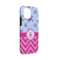 Airplane Theme - for Girls iPhone Case - Rubber Lined - iPhone 13 Mini (Personalized)