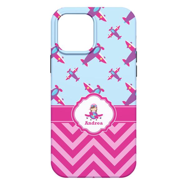 Airplane Theme - for Girls iPhone 13 Pro Max Tough Case - Back
