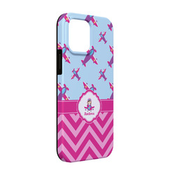 Airplane Theme - for Girls iPhone Case - Rubber Lined - iPhone 13 Pro (Personalized)
