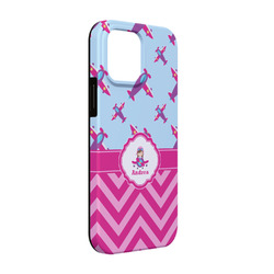 Airplane Theme - for Girls iPhone Case - Rubber Lined - iPhone 13 (Personalized)