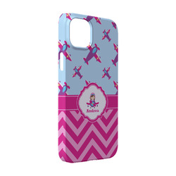 Airplane Theme - for Girls iPhone Case - Plastic - iPhone 14 (Personalized)