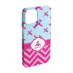 Airplane Theme - for Girls iPhone Case - Plastic - iPhone 15 (Personalized)