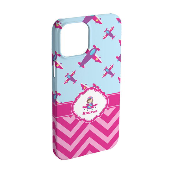 Custom Airplane Theme - for Girls iPhone Case - Plastic - iPhone 15 (Personalized)