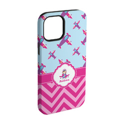Airplane Theme - for Girls iPhone Case - Rubber Lined - iPhone 15 Pro (Personalized)