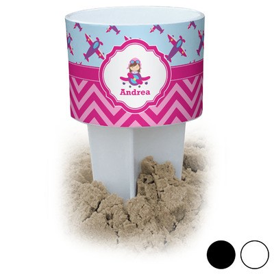 Airplane Theme - for Girls Beach Spiker Drink Holder (Personalized)