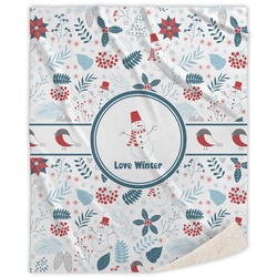 Winter Sherpa Throw Blanket (Personalized)