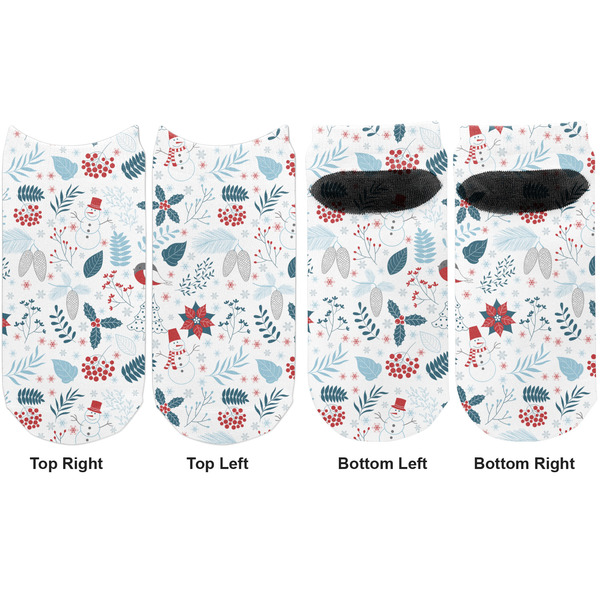 Winter Adult Ankle Socks - Double Pair - Front and Back - Apvl