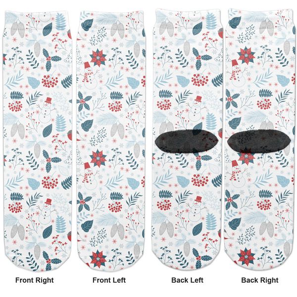 Winter Adult Crew Socks - Double Pair - Front and Back - Apvl