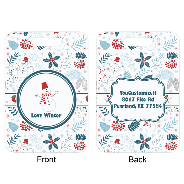 Winter Aluminum Luggage Tag (Front + Back)