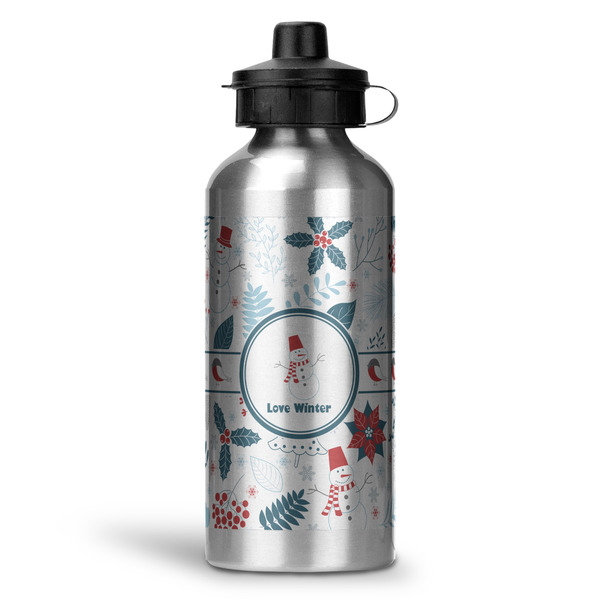 Custom Winter Water Bottle - Aluminum - 20 oz (Personalized)