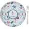 Winter 8" Glass Appetizer / Dessert Plates - Single or Set (Personalized)