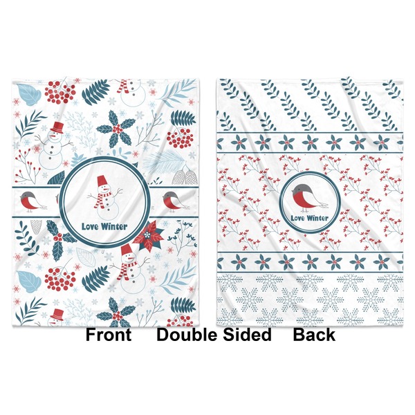 Winter Baby Blanket (Double Sided - Printed Front and Back)