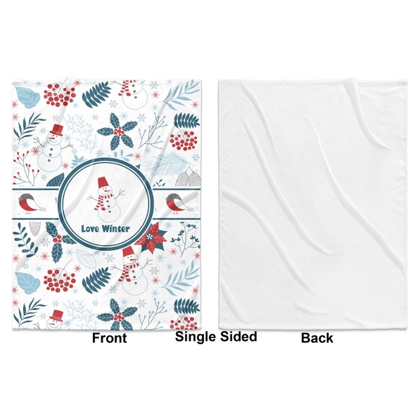Winter Baby Blanket (Single Side - Printed Front, White Back)