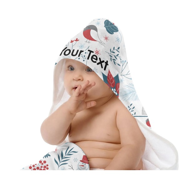 Winter Baby Hooded Towel on Child