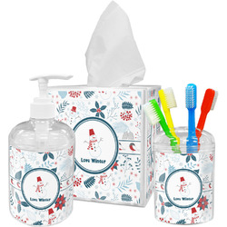 Winter Snowman Acrylic Bathroom Accessories Set