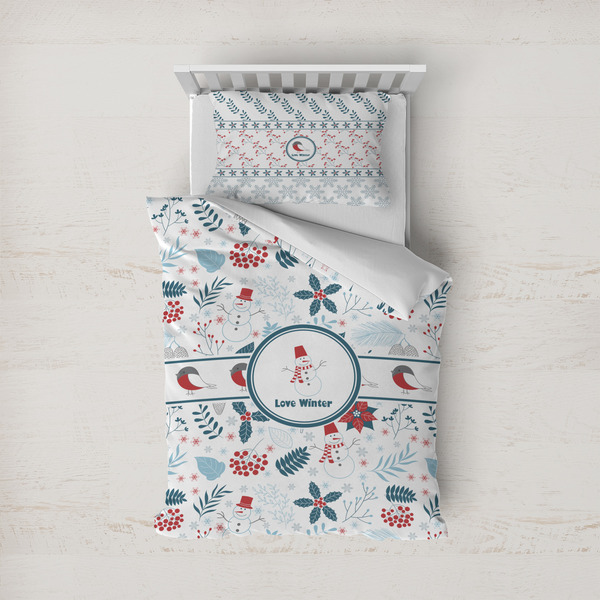 Custom Winter Duvet Cover Set - Twin (Personalized)