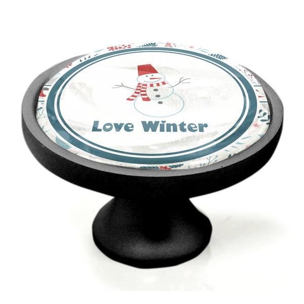 Winter Black Custom Cabinet Knob (Side)