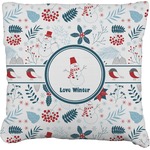 Winter Faux-Linen Throw Pillow 16" (Personalized)