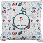 Winter Faux-Linen Throw Pillow 26" (Personalized)