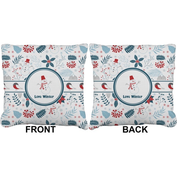 Winter Burlap Pillow Approval