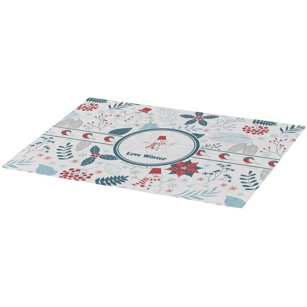 Winter Burlap Placemat (Angle View)