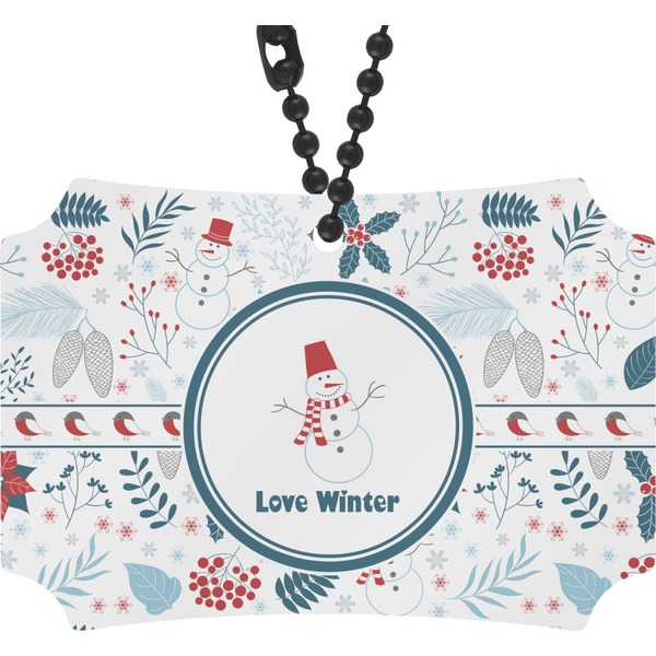 Custom Winter Rear View Mirror Ornament (Personalized)